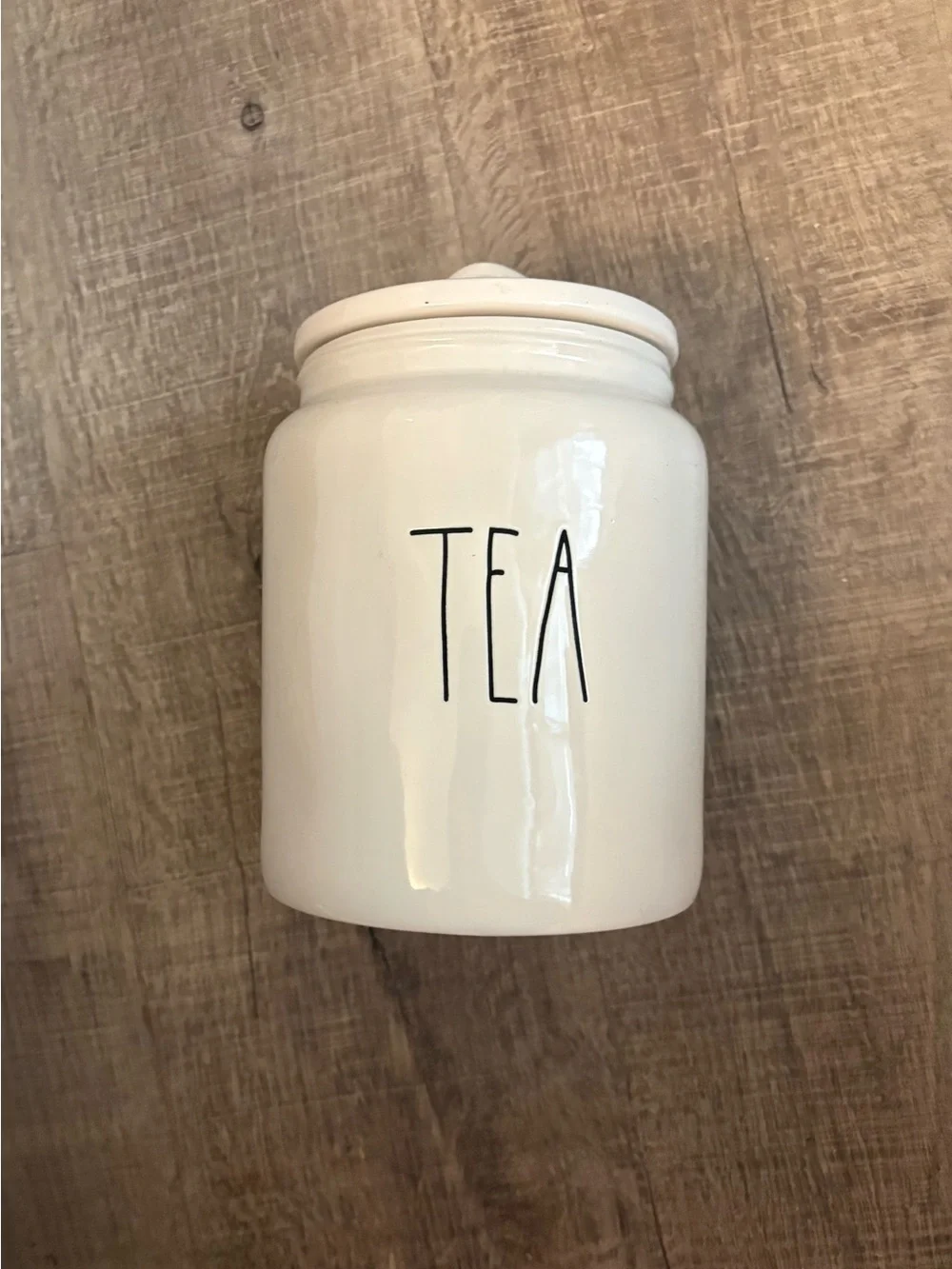 Rae Dunn TEA Ceramic Canister with Lid